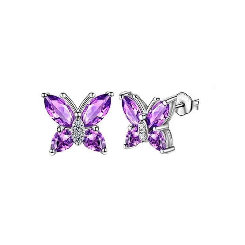 Picture of TEMU Cross-border New Butterfly Ring Earring Necklace Female European and American Animal Butterfly Pendant Clavicle Chain Jewelry suit