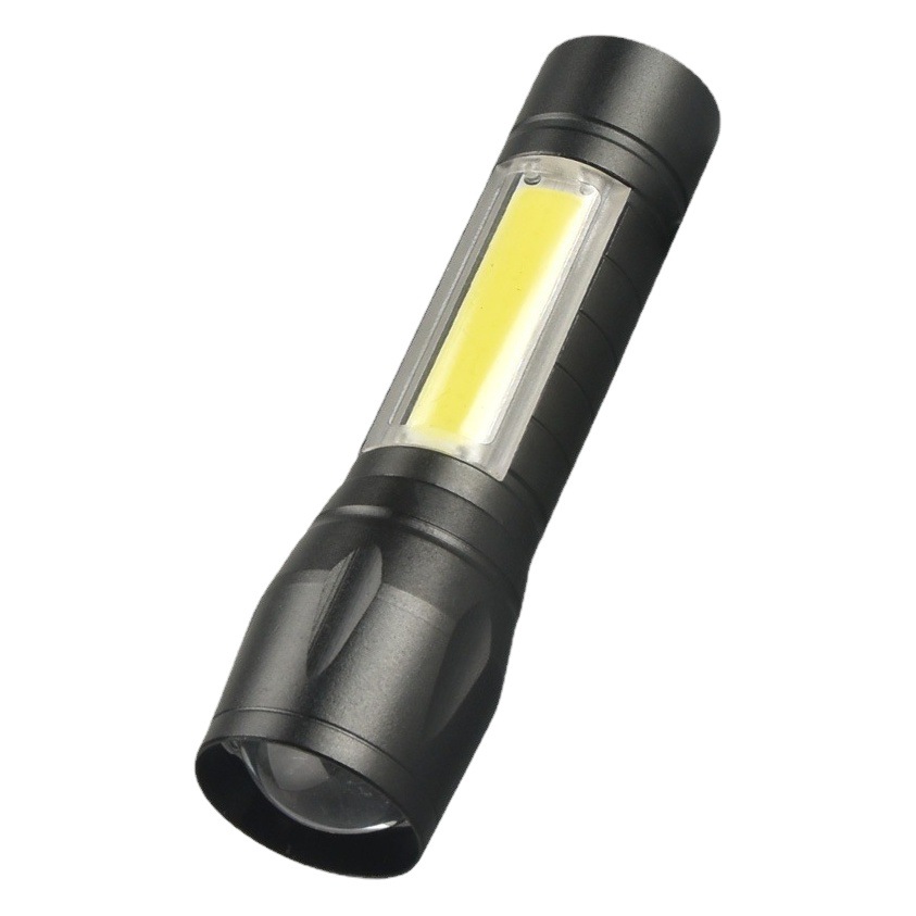 Strong light flashlight portable with side light long-range strong light LDE focusing multi-function Amazon flashlight