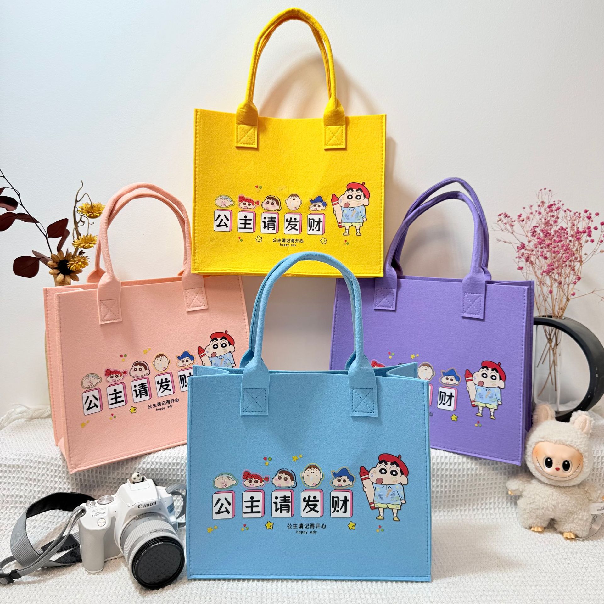 Manufacturer Wholesale New Model Felt Bag Tote Bag Large Capacity Tote Bag Gift Bag Can Be Printed with Logo