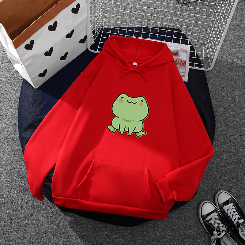 Picture of Wish little frog European and American style cross-border LOGO loose fashion Hoodies women wholesale a generation of hair