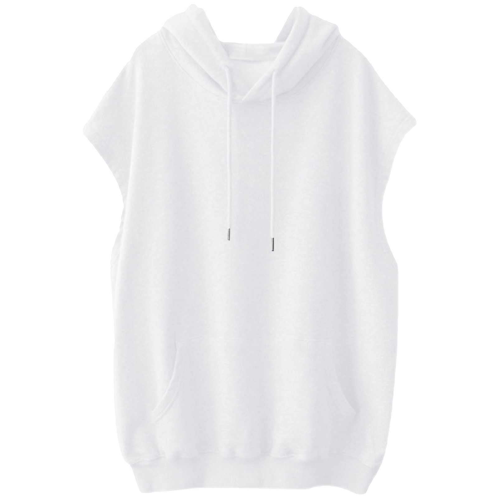 Picture of 2025 Cross-Border Foreign Trade New Product European Size Large Size Sleeveless Hooded Thin Summer Sweatshirt with Pockets for Women