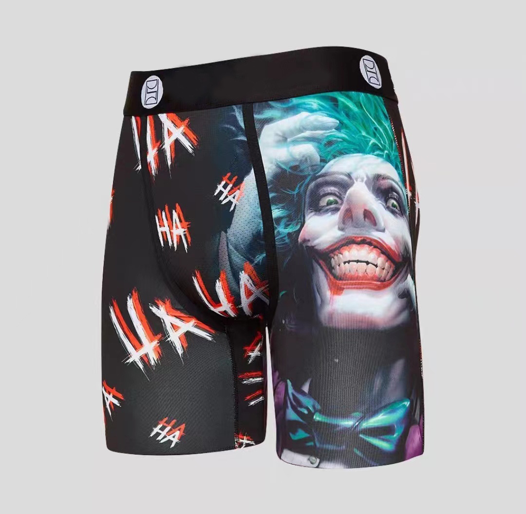 Picture of Men's Underwear Cartoon Print Men's Quick-Drying Boxer Briefs Sports Underwear Fitness Extended Underwear Men's Wholesale