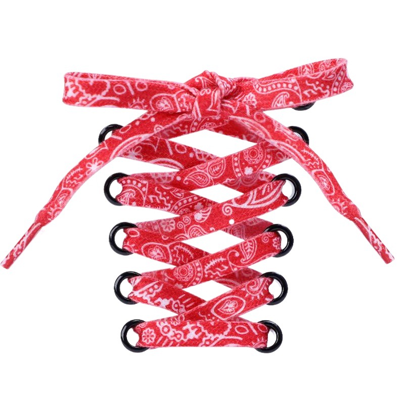 Wild elephant sports shoelace cashew flower control army No.1 black and white color ins trend personality flat shoelace rope wholesale