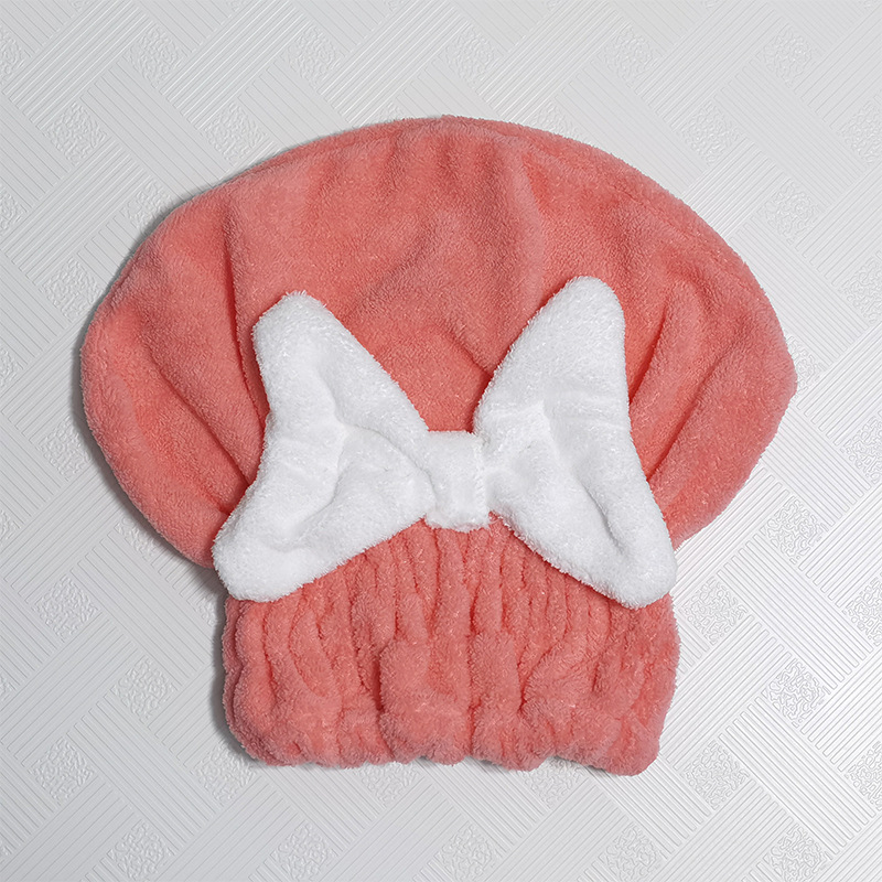 Picture of Cross-border Double-layer Thickened Shower Cap Women's Water Absorbent Quick-drying Cap Coral Fleece Hair Dried Towel Towel Wash Headband Hair Dried Cap