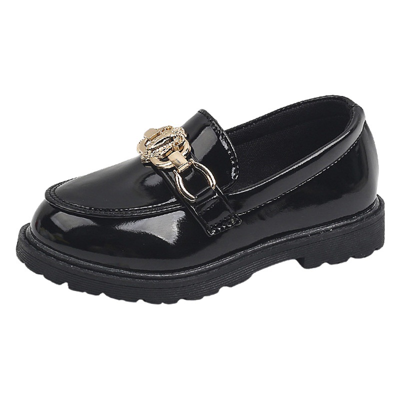 Children's Leather Shoes 2025 Spring New Fashion Soft Soled Princess Shoes British Style Performance Single Shoes Girls Small Leather Shoes