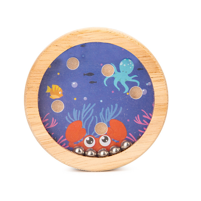 Wooden Palm Balance Ball Game Cultivate Children's Patience Hand-eye Coordination Beads Maze Educational Toys