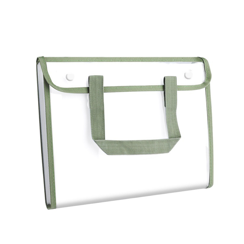 13-grid PVC portable organ file bag student file bag accordion folder large capacity paper storage bag