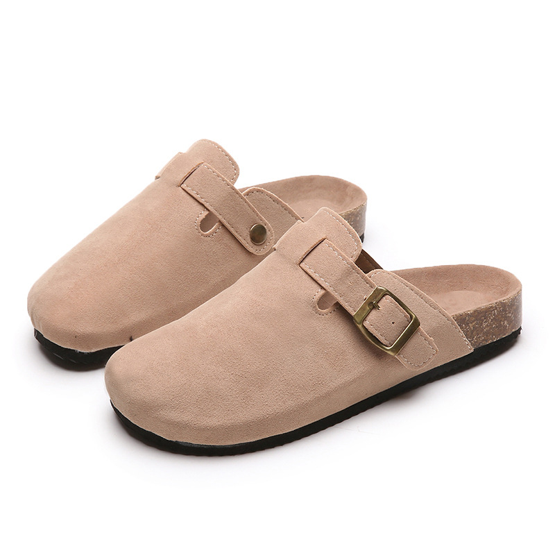 Cork Slippers for Women, Couple's Wish Cross-Border Large Size Foreign Trade Roman Shoes, Casual Half-Slip Lazy Shoes Trendy