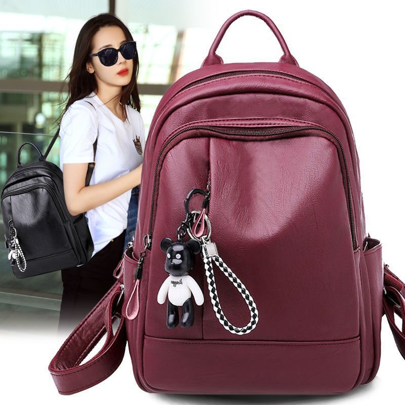 Picture of Backpack for Women 2025 New Trendy Korean Version Versatile Fashion Soft Leather Women's Backpack Female Student School Bag Women's Bag