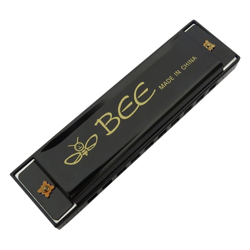 Bee Bee10 hole 20 tone plastic toy carton harmonica children beginner wind instrument Blue Red Black three colors