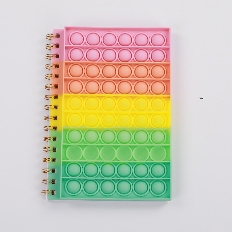 Picture of Rodent pioneer A5 Notebook silicone cartoon coil hand account spot notebook Rainbow Bubble music notepad