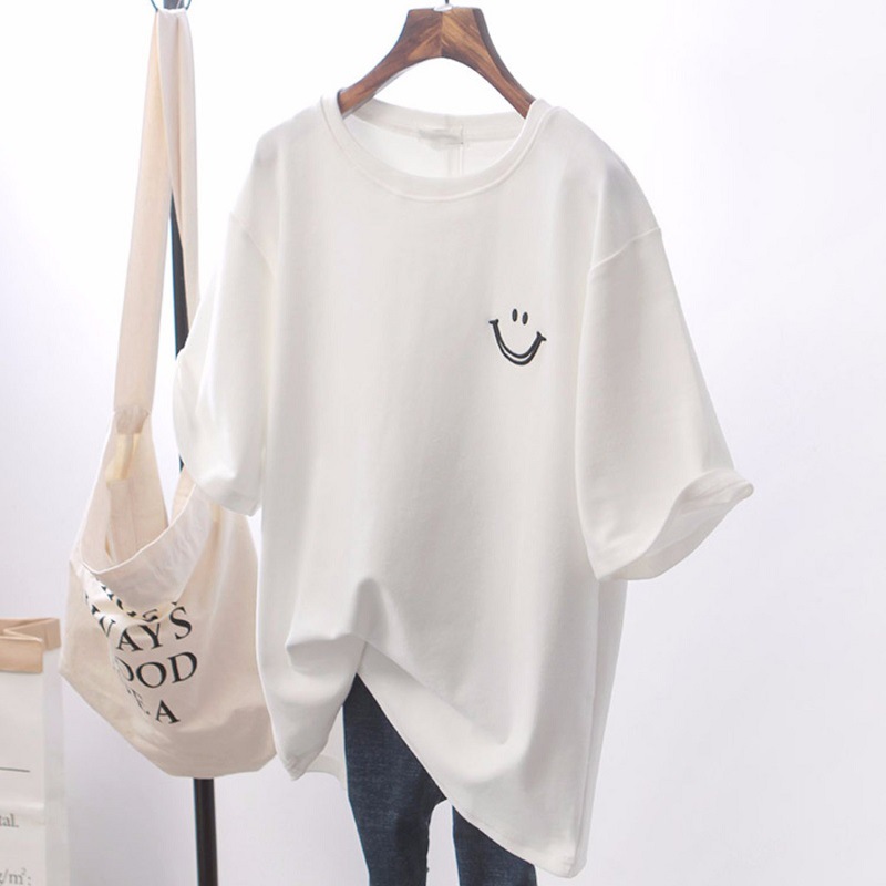 Picture of White T-shirt women's short sleeve 2025 summer new South Korea loose plus size student clothes women ins a generation of hair