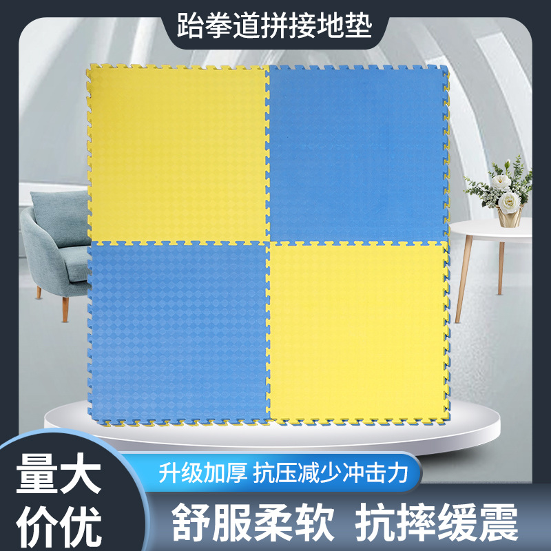 Taekwondo Mat Gym Foam Floor Mat 1m × 1m Martial Arts Dance Training Anti-Slip and Anti-Fall Mat