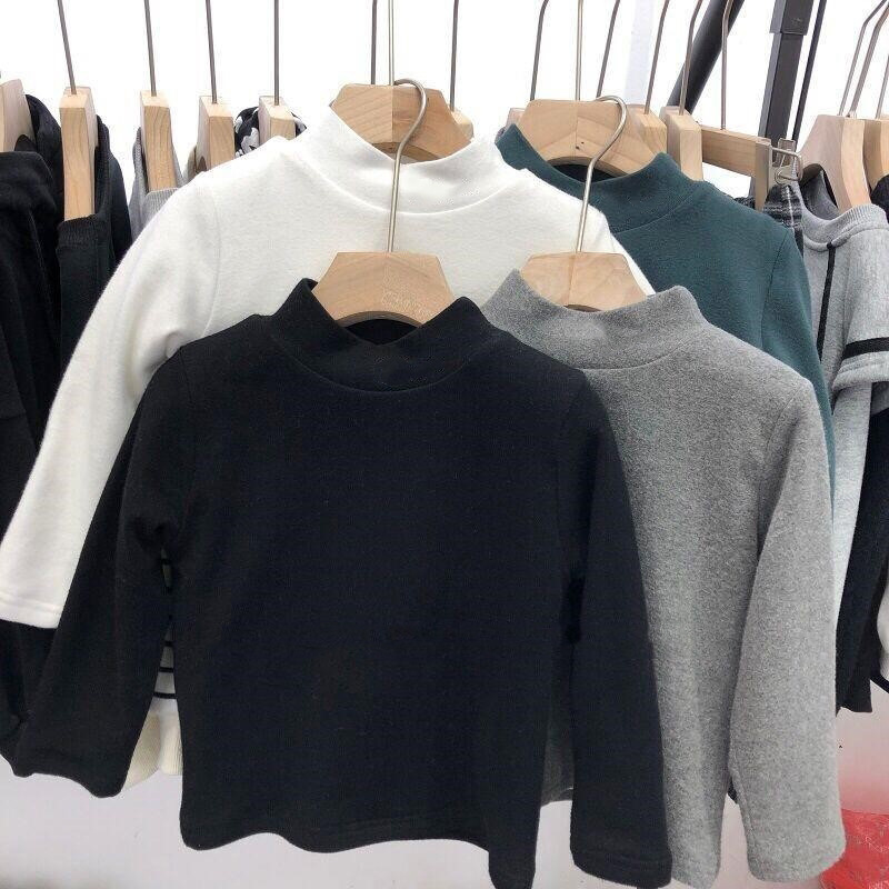Develvet children's all-match turtleneck warm bottoming shirt autumn and winter children's clothing fun cute children's long-sleeved T-shirt top
