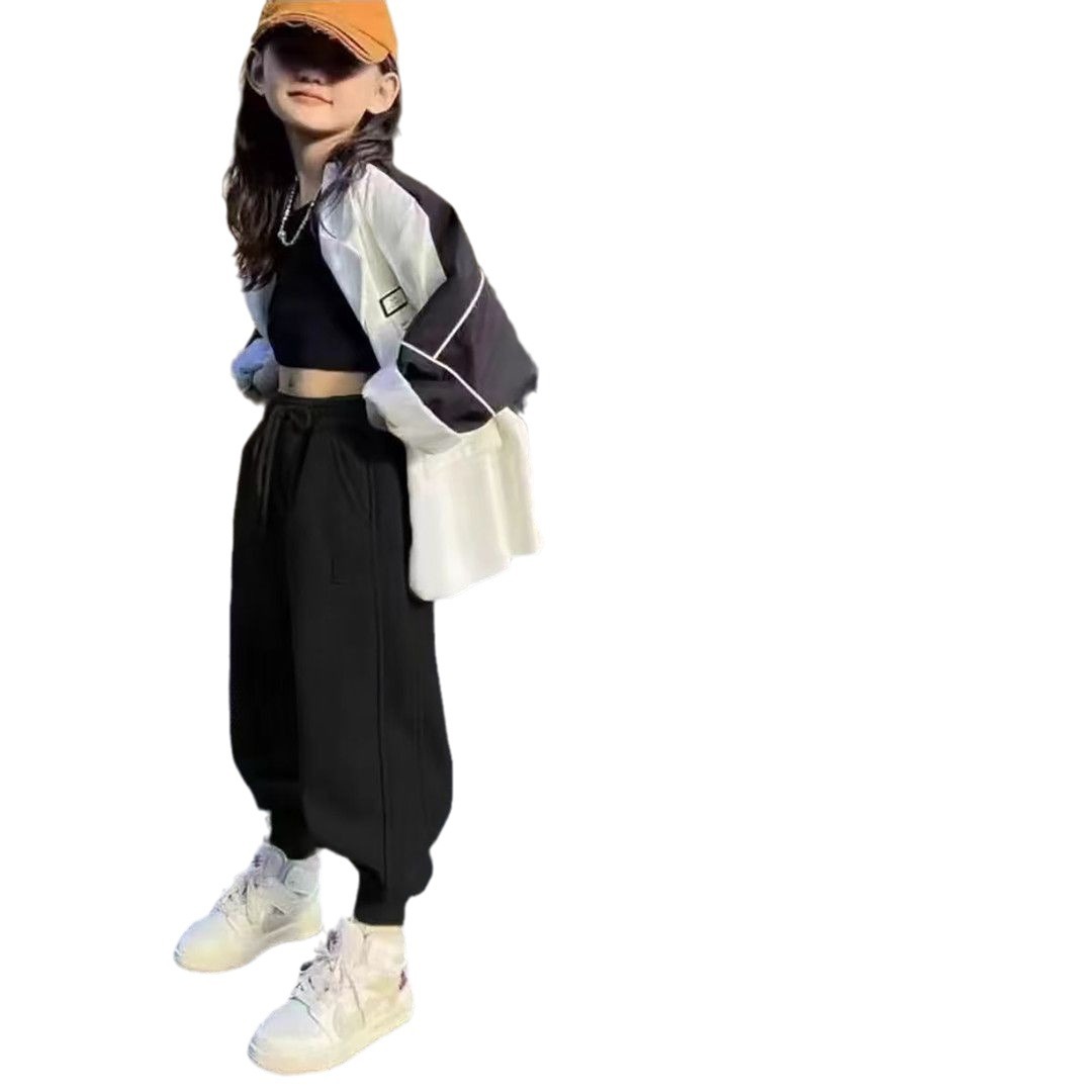 Picture of Girls' Thick Velvet Winter Sports Pants Autumn and Winter New Style Lamb Velvet Boys' Warm Sweatpants Kidsren's Trendy