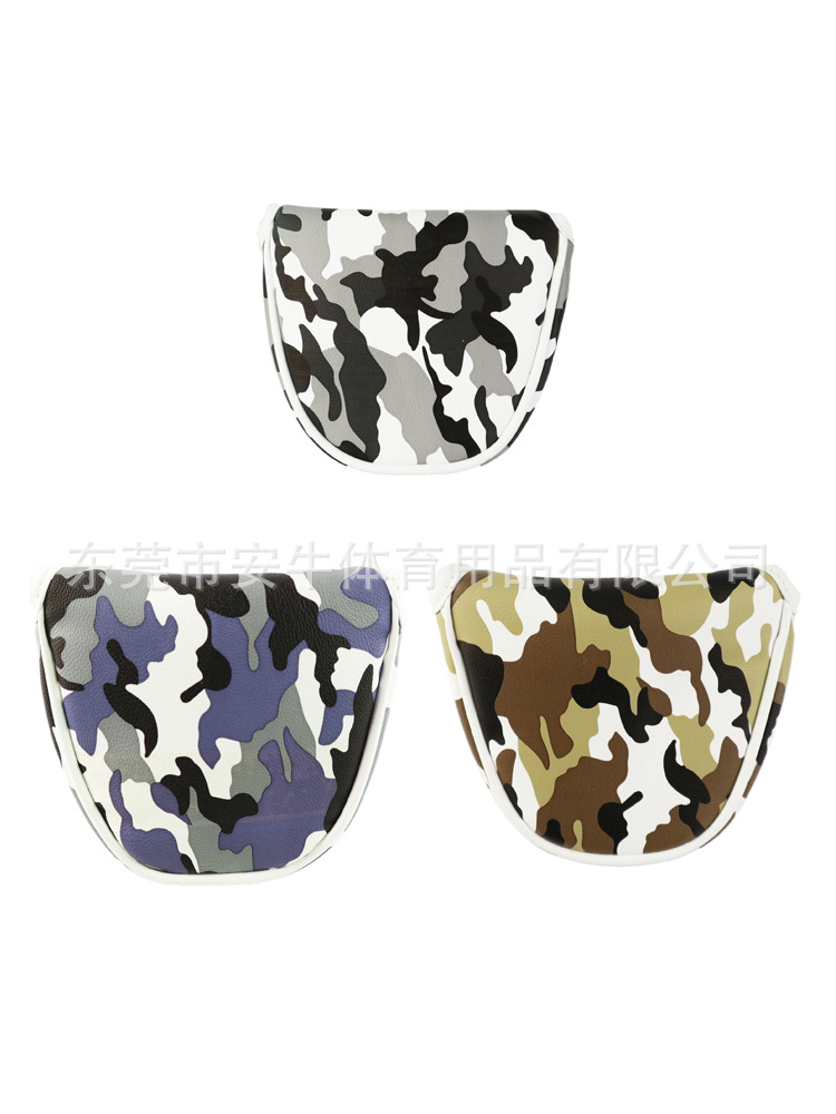 Cross-border e-commerce new golf club head cover putter cap cover club protective cover Club head cover camouflage PU