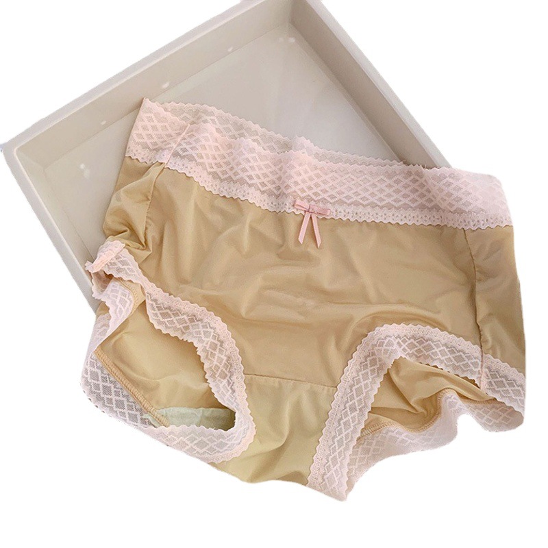 Milk Ice Silk Underwear Women's Silky Ultra-Thin Facial Mask Pants Modal Women's Underwear Seamless Mid-Waist Briefs