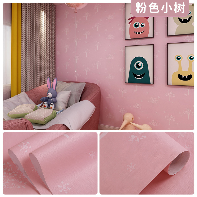 Picture of Wallpaper Self-adhesive Waterproof Moisture-proof Bedroom Background Wall Wallpaper Living Room Bedroom Dormitory Children's Room Cartoon Decorative Wall Stickers