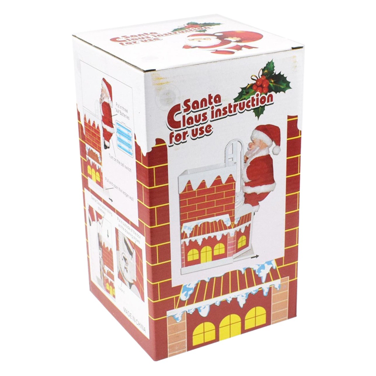 Amazon creative will climb the chimney wall electric Santa Claus decorations children Christmas toys factory supply