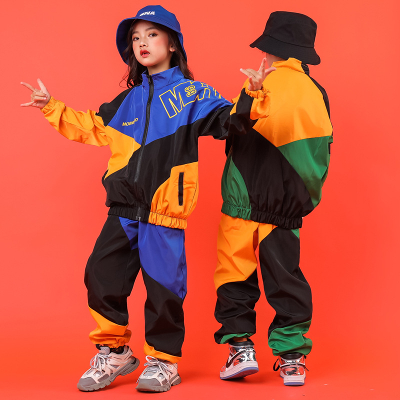 Picture of Children's hip-hop suit for boys hip-hop trendy autumn clothes hiphop hip-hop clothes for girls handsome children's costume performance
