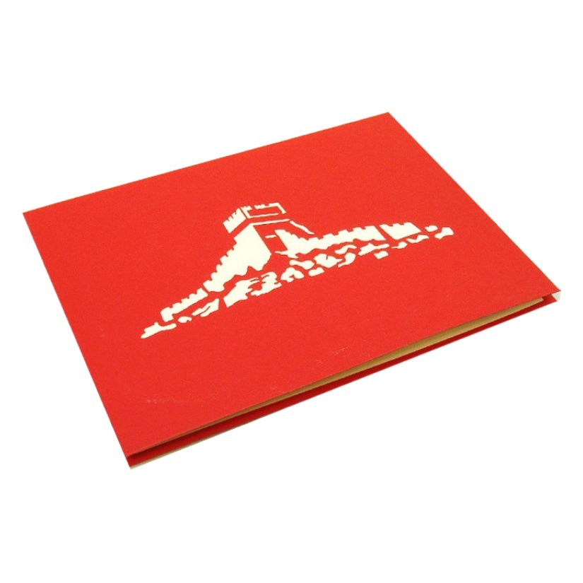 Picture of Creative National Day Wanli 3D three-dimensional greeting card patriotic Three-dimensional paper invitation travel greeting card wholesale