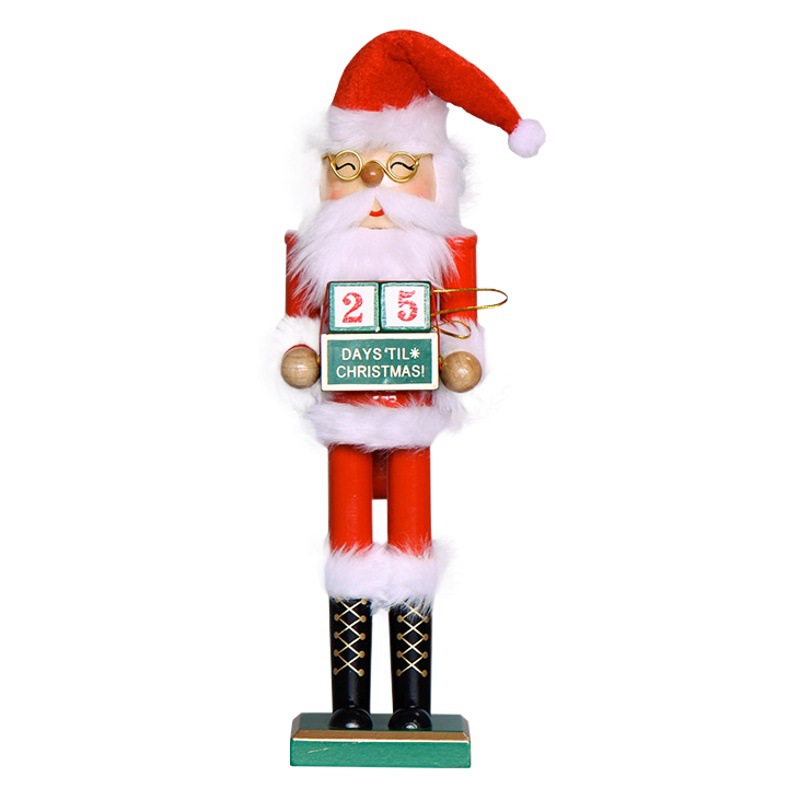 Red New 38cm Advent Calendar Santa Claus Christmas Sister Decoration European Style Practical Home Furnishings Puppet