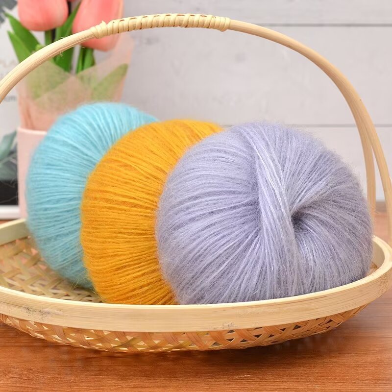 Mohair Baby Scarf Shawl Wool Hand-Woven Mohair Fine Wool Wool 25g Diamond Crocheted Special