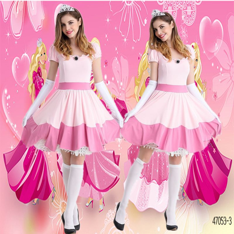 19 new pink princess clothes Halloween clothes fairy tale role-playing clothes nightclub cosplay clothes