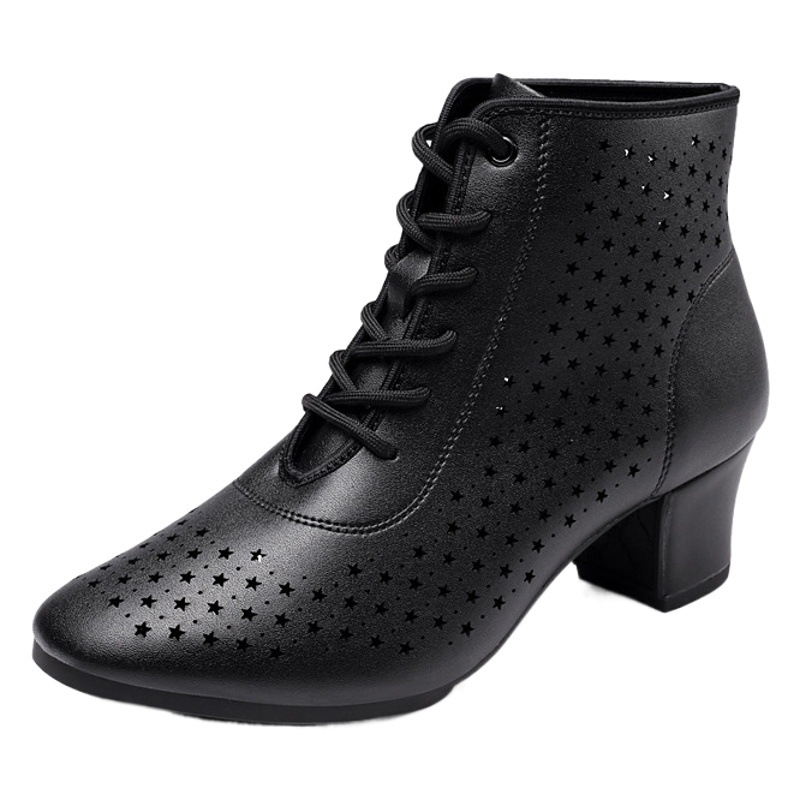 Wupa New Style Square Dance Shoes Women's Double Ballroom Dance Supper Shoes Jitterba Breathable High-top Dancing Shoes for Summer