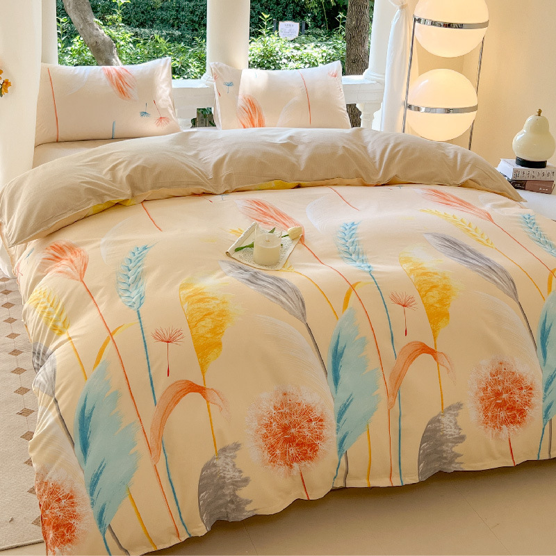 Picture of Small Fresh Summer Four-piece Bed Sheet Quilt Cover Single Student Dormitory Three-piece Cartoon Bedding