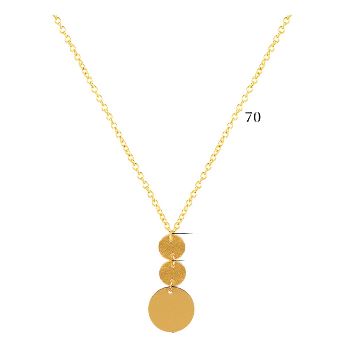 European and American Cross-Border Jewelry Large and Small Round Sequin Necklace Women's Personalized Creative Accessories Pendant Clavicle Chain