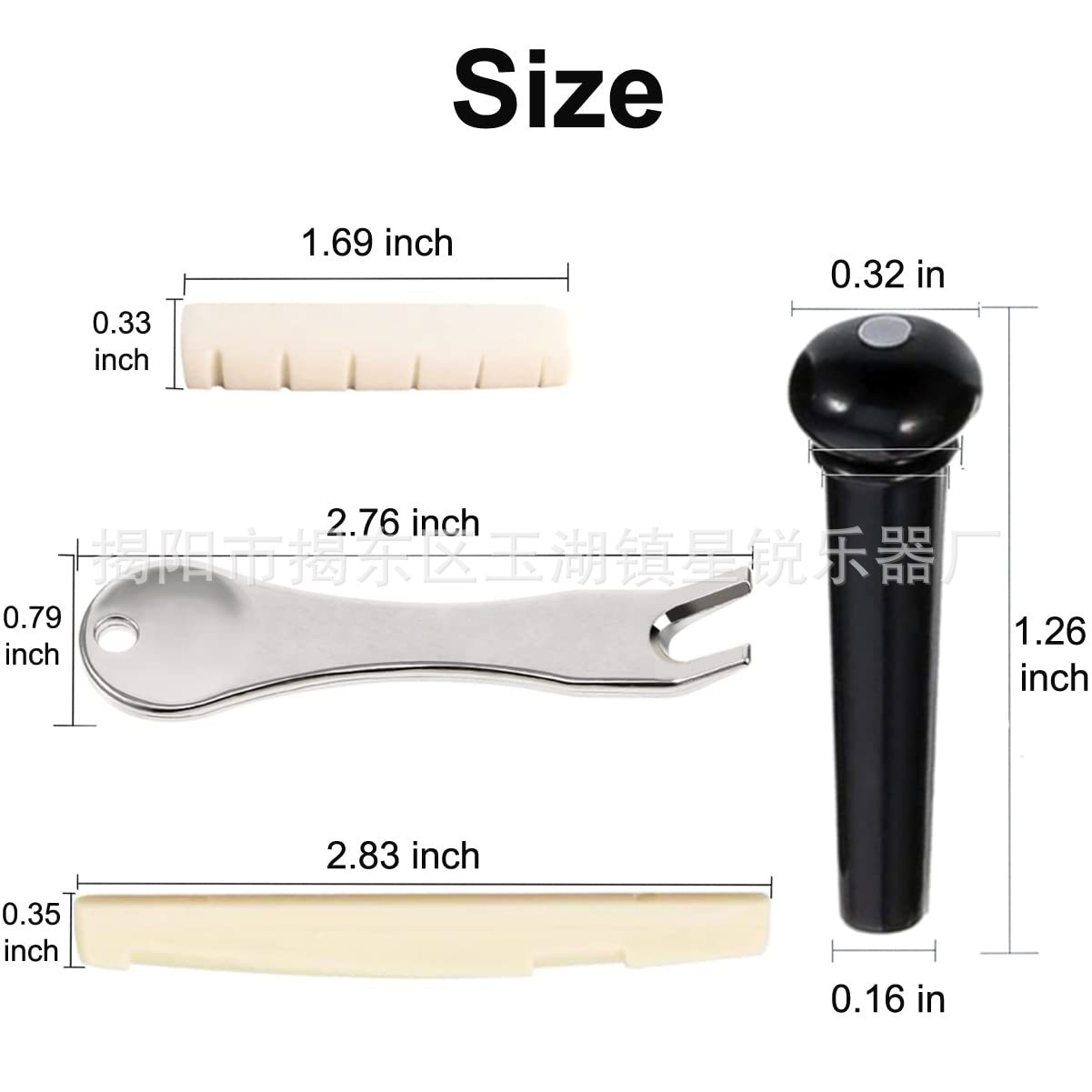 Picture of Guitar string nail acoustic guitar bridge pin guitar bridge guitar bridge guitar nail guitar part