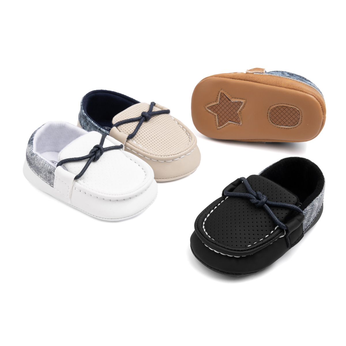 2025 New Baby Boy Anti-Slip Beanie Shoes Indoor Soft-Soled Baby Shoes One-Leg Toddler Shoes Baby Shoes