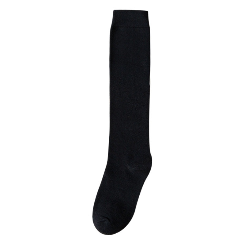 Stockings Children's Mid-length Stockings Autumn and Winter Solid Color Mid-length White jk Shallow Socks Black High-length Knee-length Stockings Student