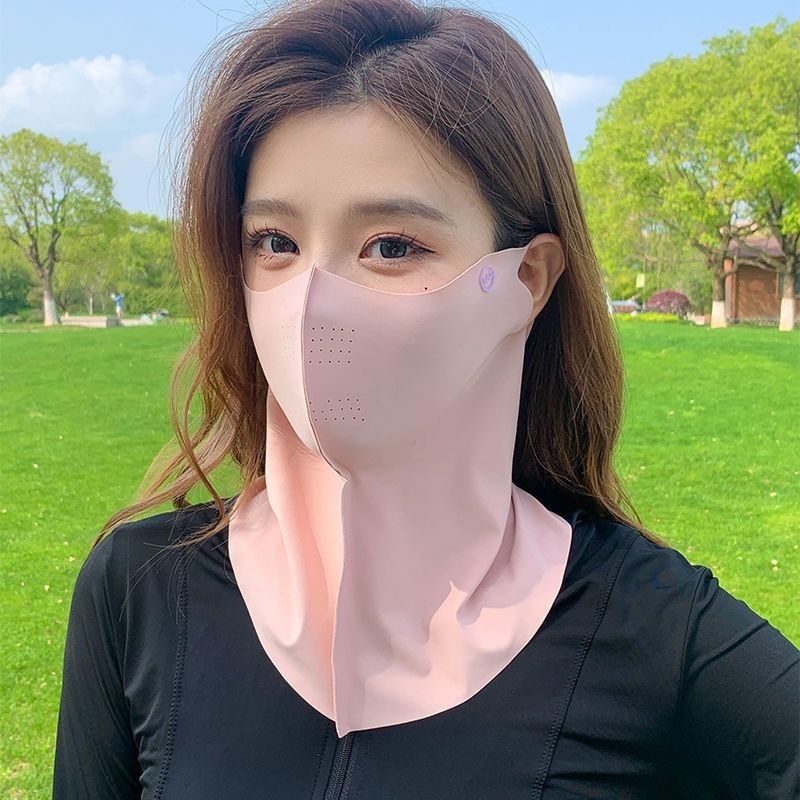 Picture of Summer Hot Face Gini Full Face Plus Ear Band Mask Sunscreen UV Protection Women's Ice Silk New Hyaluronic Acid Mask