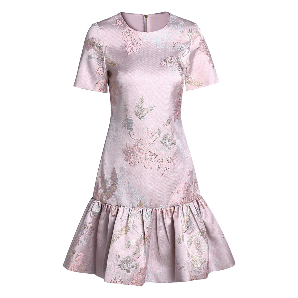 Zhili Celebrity Lady Improved Cheongsam Dress Heavy Industry Embroider New Chinoiserie A-Line Dress Short 2025 Summer