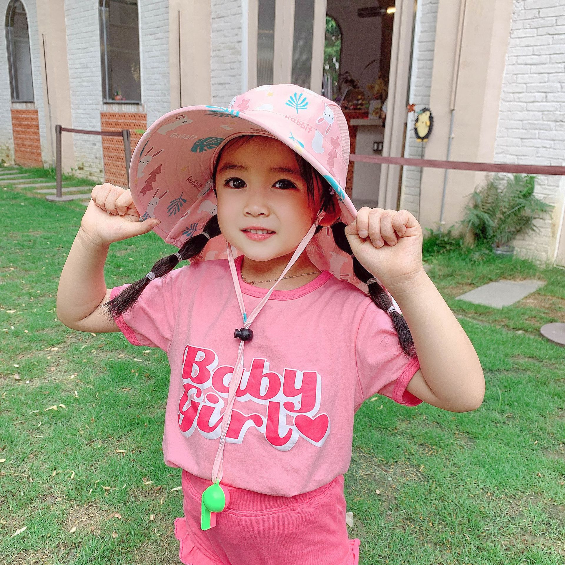 Children's Sun Protection Hat Summer Girls Sun Hat Anti-Uv Cute Boy Sun Hat Large Brim Female New Style