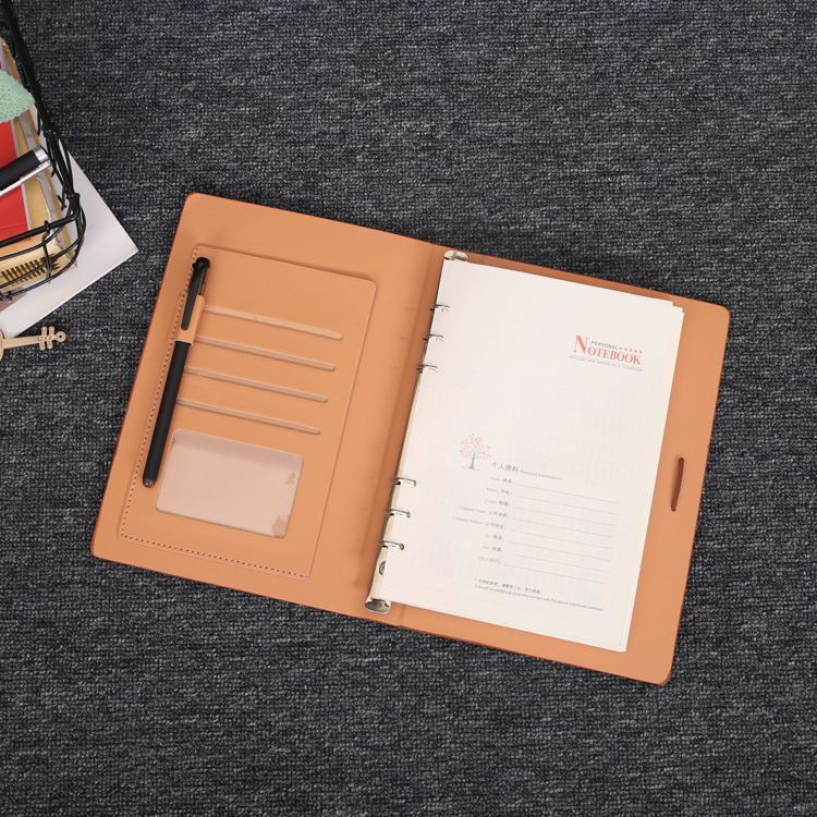 Picture of 2025 Chinese Style Notebook Printable Logo Notepad Office Supplies Business Set Loose-Leaf Book with Color-Changing Design