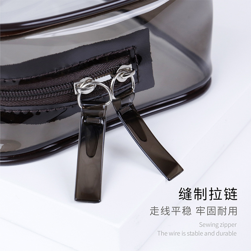 Picture of Pvc Cosmetic Bag Transparent Waterproof Large Capacity Cosmetics Travel Cosmetics Bag Ready-Made Plastic Zipper Toiletry Bag