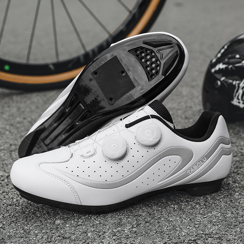 2025 New Road Car Lock Shoes Hard Bottom Breathable Bicycle Shoes Men's Mountain Bike Lock Shoes Lockless Cycling Shoes Power-assisted