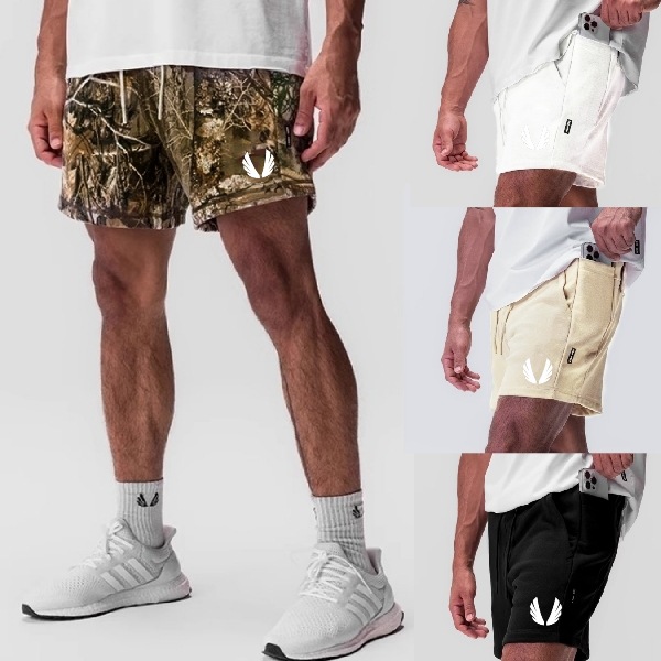 Summer American Sports Casual Shorts Men's Muscle Fitness Running Quarterpants Breathable But Knee Cross-border Shorts Men's