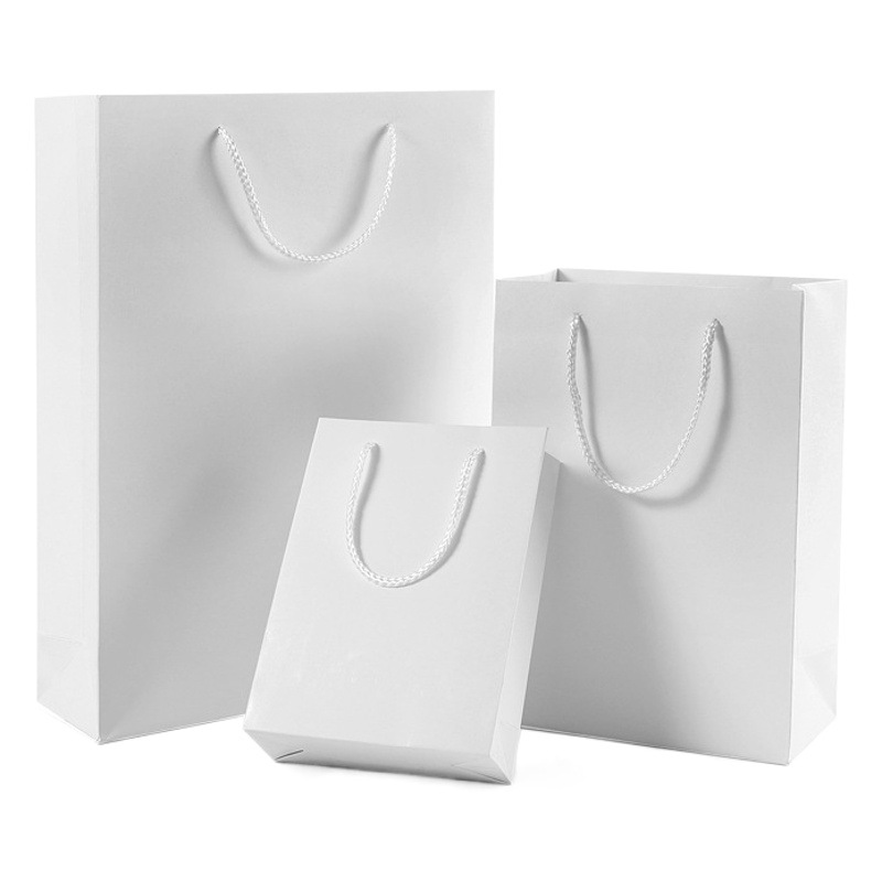 White card handbag white clothing packaging bag glasses cosmetics gift bag paper bag hand bag gift bag