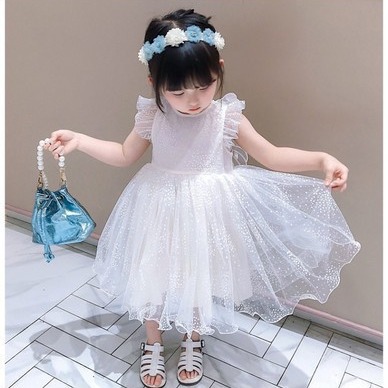 Girls' dress 2025 Summer New Arrival Little Girl Children's Baby Stylish Puffy Princess Skirt Vest Cotton Skirt