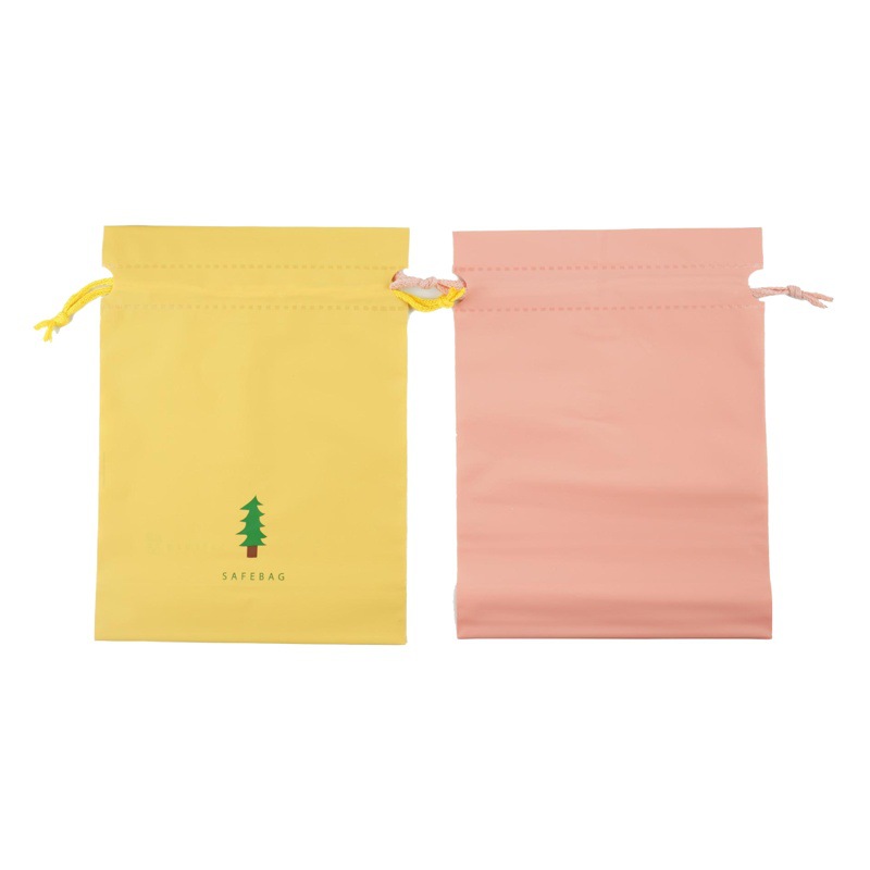 In stock wholesale eva frosted drawstring bag candy color Travel storage children's clothing plastic drawstring bag