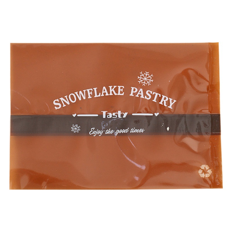 Snowflake crisp cake dry packaging bag machine sealing bag cookie beef cake candy milk jujube baking box candy ziplock bag