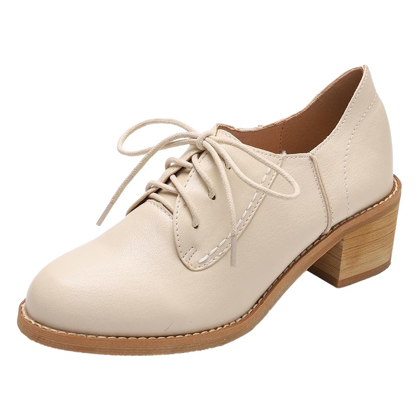2023 Autumn Thick Heel Retro Small Leather Shoes British Style High Heel Shoes Casual Shoes Women's Shoes Wholesale Thick Heel Shoes