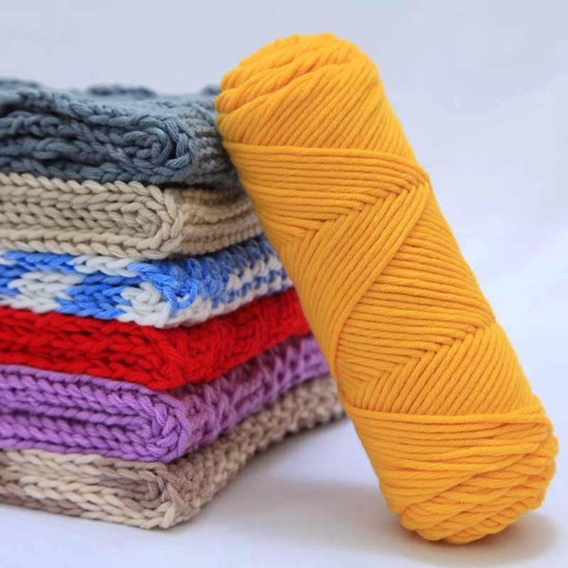 Handmade diy Knitted Boyfriend Women's Self-woven Scarf 8 Sagittarius Wool Ball Thick Line Ball Lover Milk Cotton Material Bag