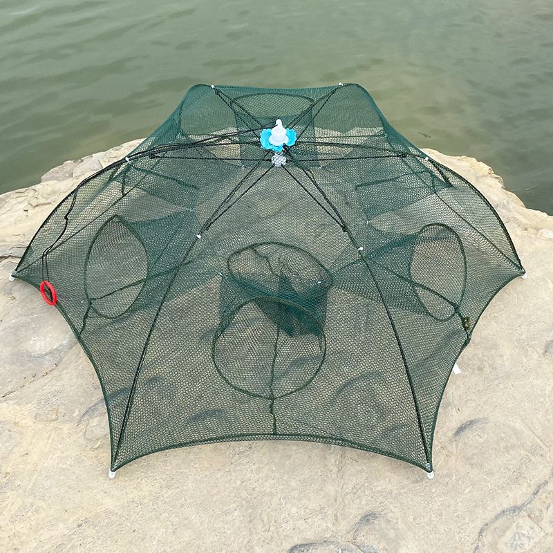 Picture of Umbrella Cage Umbrella Shrimp Cage 6812 Double Layer Shrimp Cage Fishing Cage Folding Net Small Fish Net Folding Fish Cage Lobster Net
