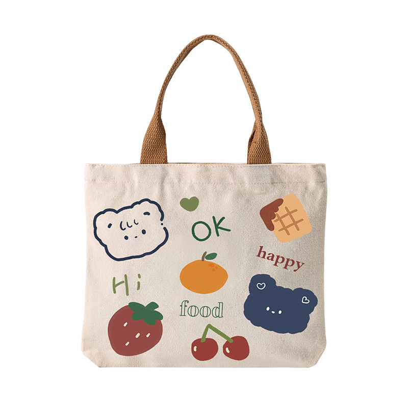 Picture of 2025 New Cute Cartoon Japanese Style Canvas Bag Tutorial Lunch Bag Manufacturer Wholesale Bag Women's Bag Handbag