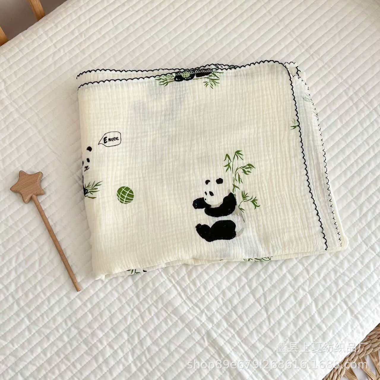 Picture of Baby's 2-layer Summer Thin Cotton Candy Quilt Baby's Air-conditioning Quilt Gauze Soft Summer Blanket Children's Towel Quilt
